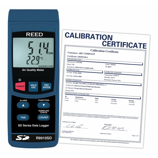 Reed Instruments R9910SD-NIST Data Logging Air Quality Meter R9910SD-NIST